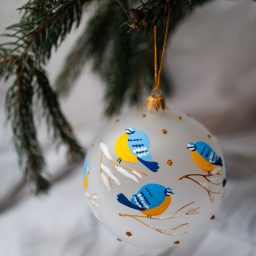 Bombka w sikorki 12cm