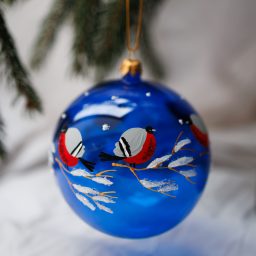 Bombka kobaltowa w gile 12cm