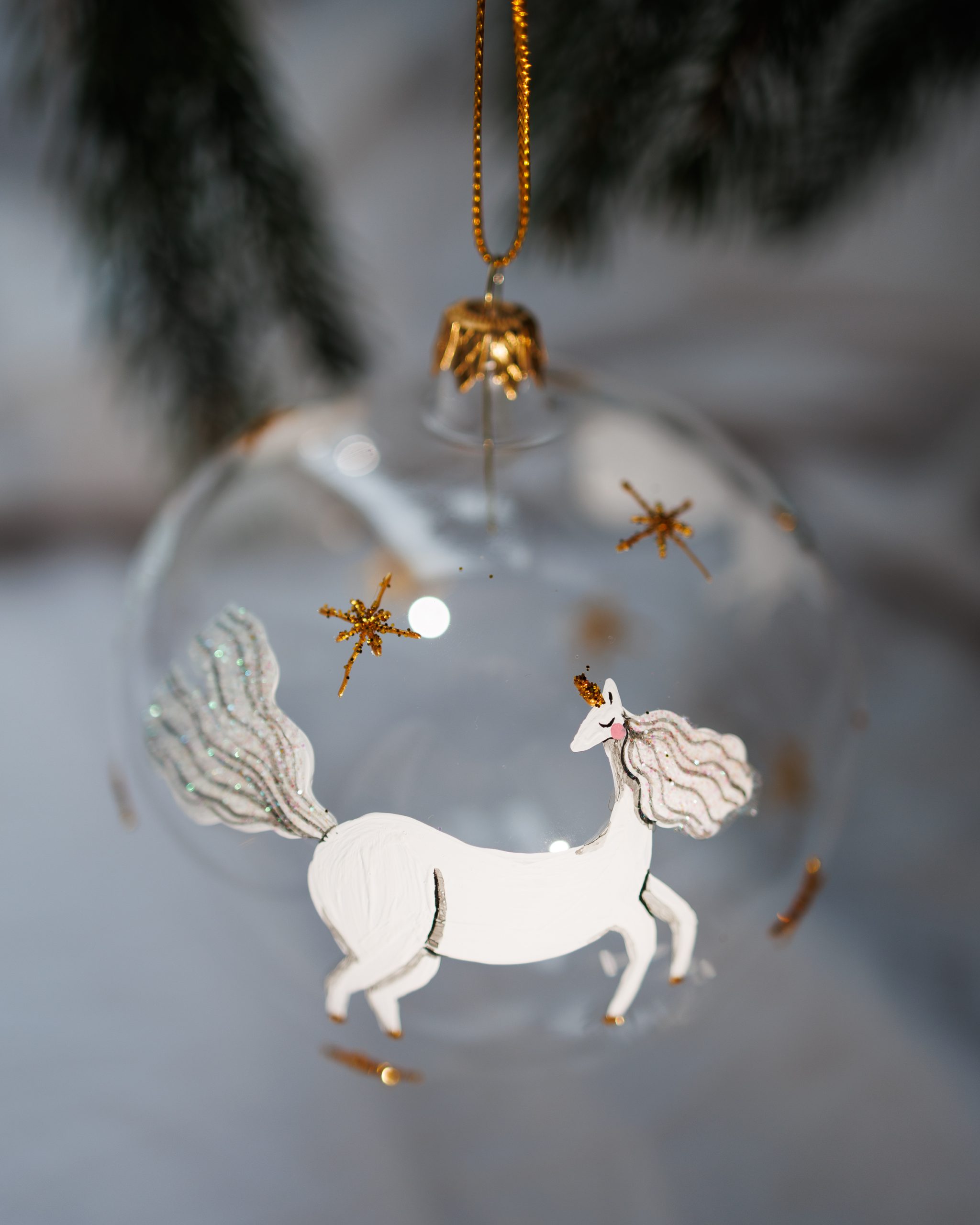 Bombka w jednorożce 12cm - obrazek 3