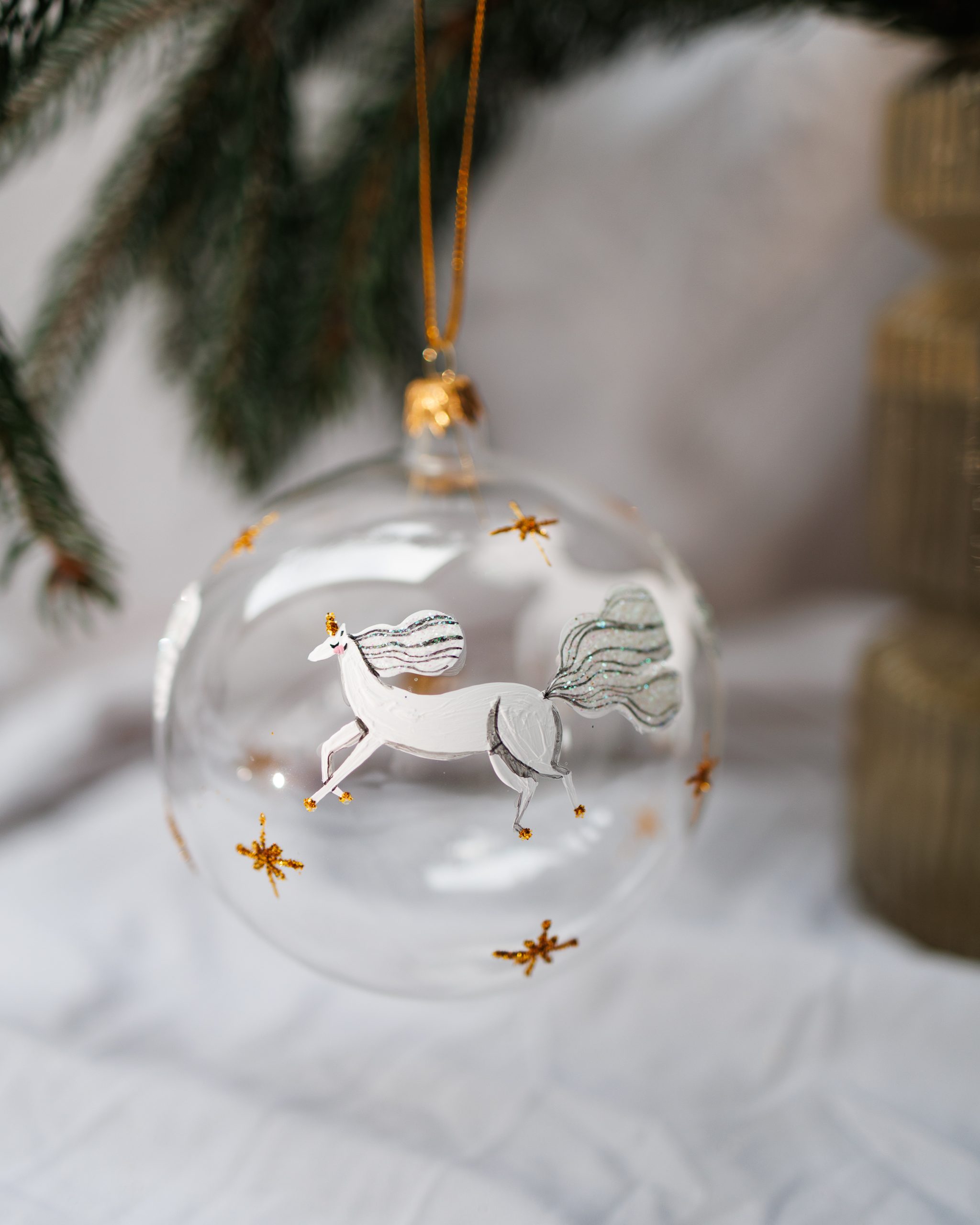 Bombka w jednorożce 12cm