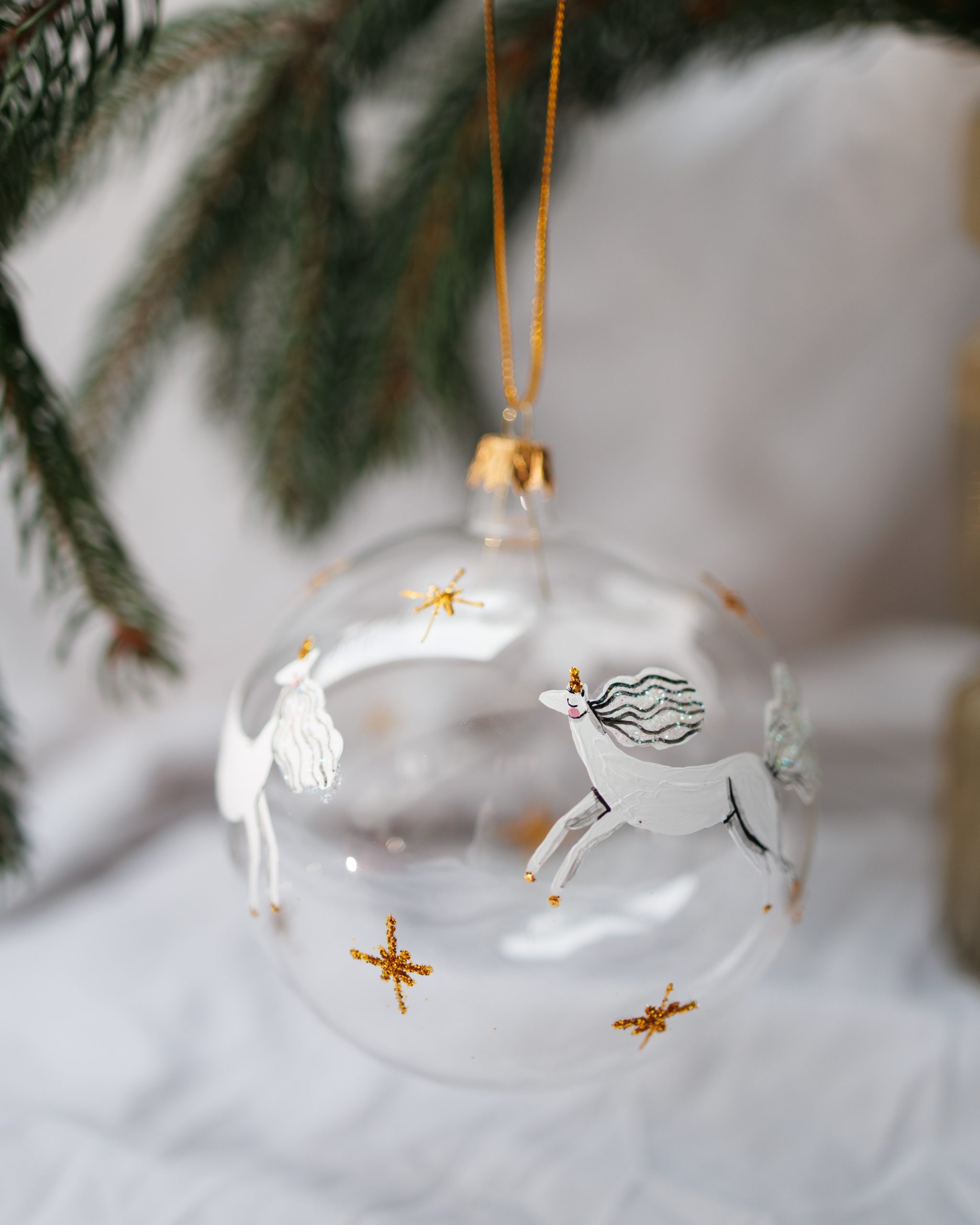 Bombka w jednorożce 12cm - obrazek 2