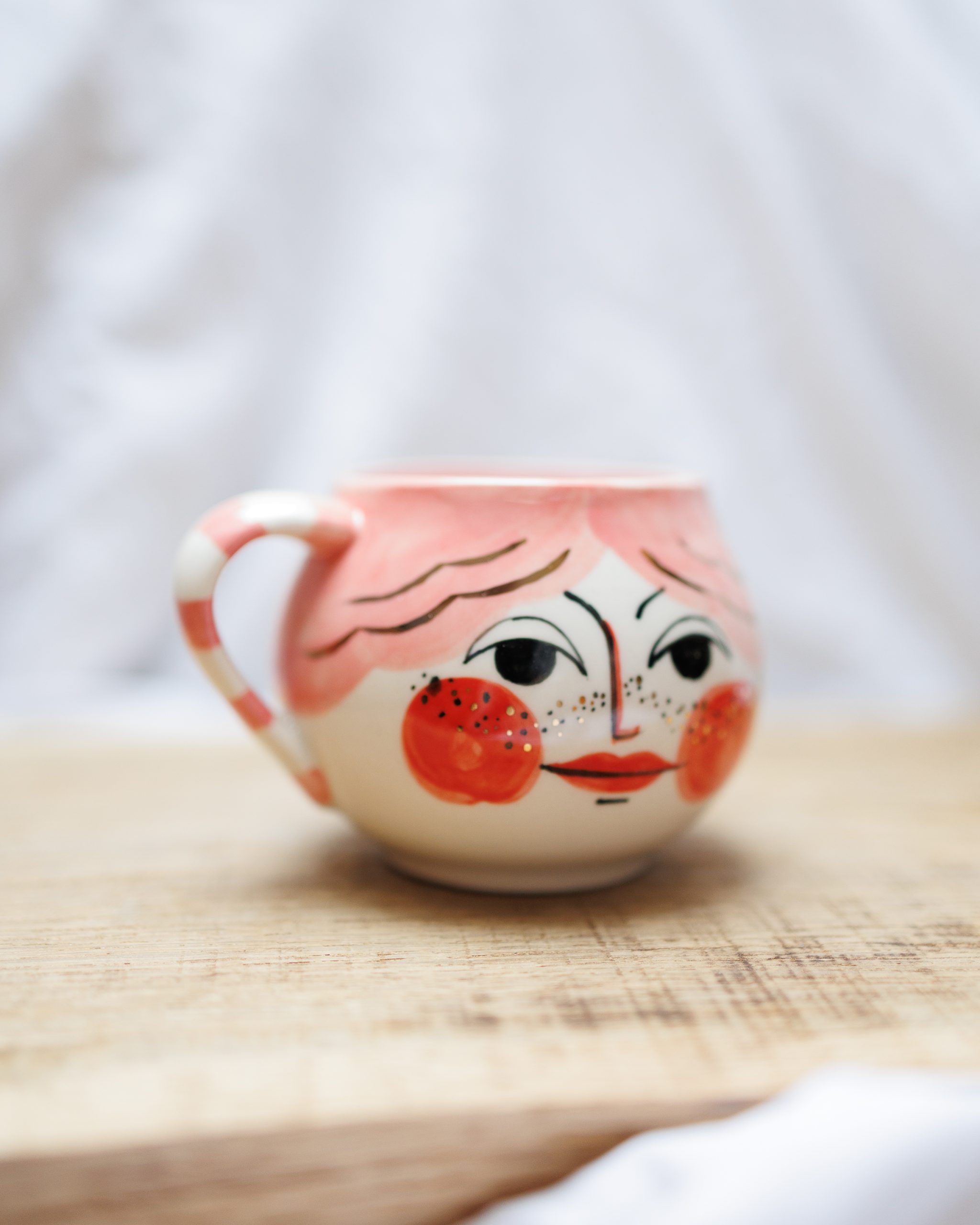 Kubek Piegus różowy 220ml - obrazek 2