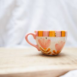 Filiżanka w różowe kwiaty 170ml