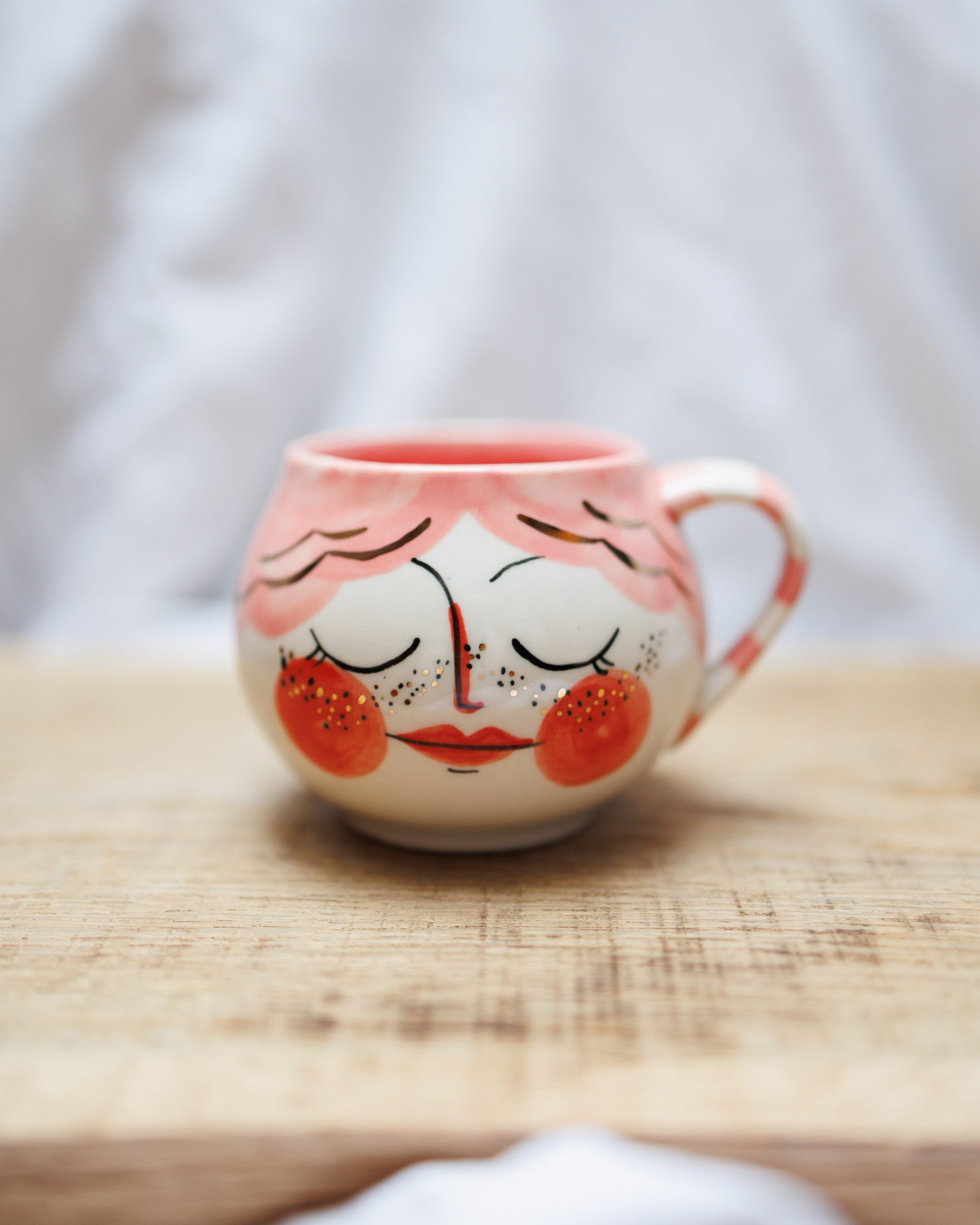 Kubek Piegus różowy 220ml - obrazek 4