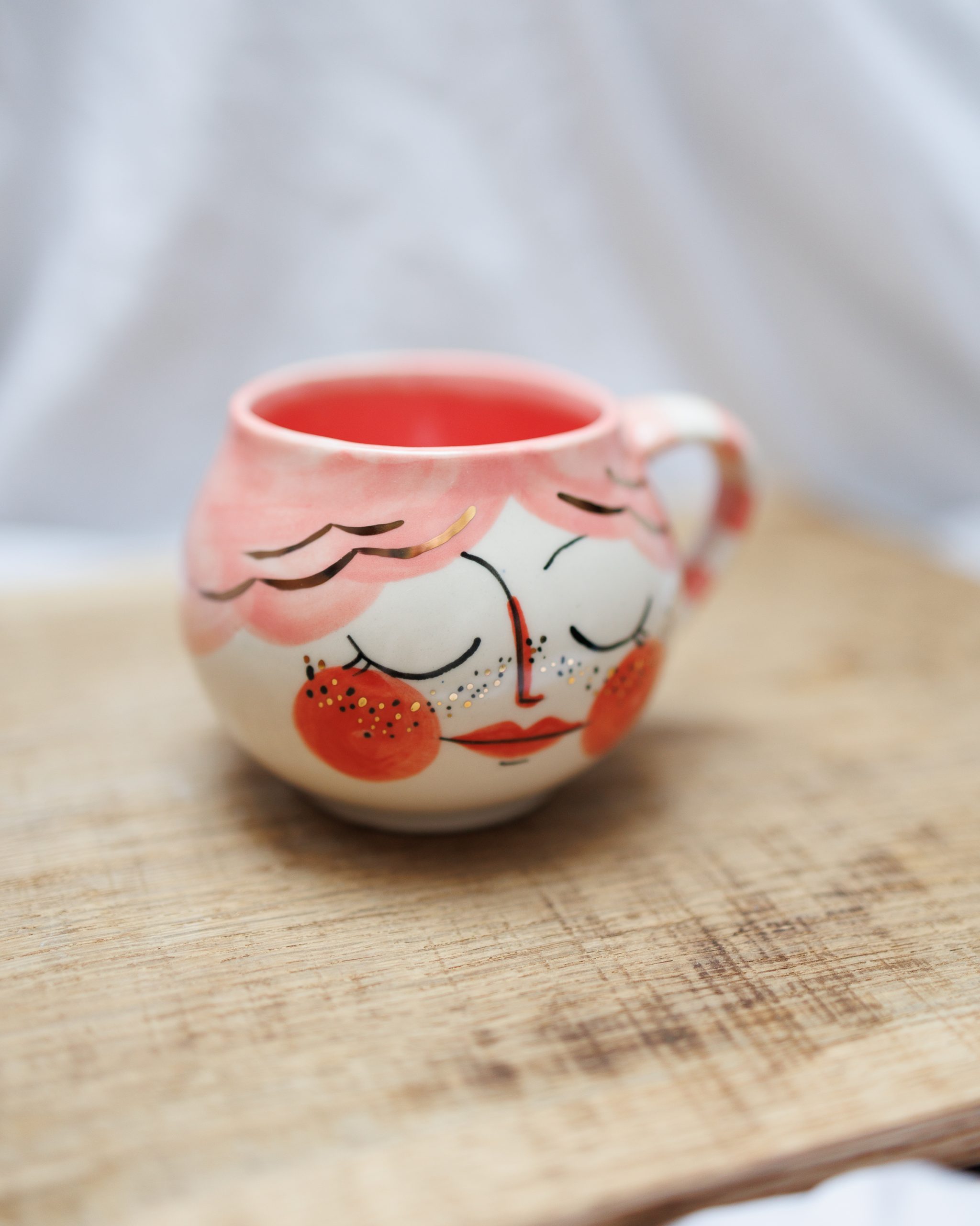 Kubek Piegus różowy 220ml - obrazek 3